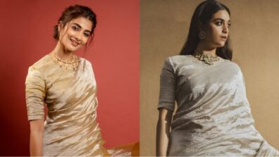 Pooja Hegde Or Keerthy Suresh: Who Did Style Shimmery Silky Satin Saree Like A Diva