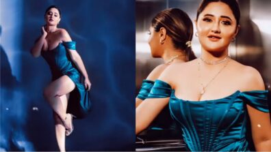 Hot Video: Rashami Desai Looks Electrifying In Blue Off-Shoulder Thigh High Slit Gown