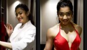 Rashmika Mandanna oozes with oomph in deep-neck red satin gown, fans in love