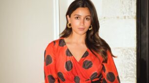 Red Beauty: Alia Bhatt Rocks In Polka Dot Dress For Brahmastra Film Promotion