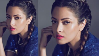 Riya Sen Looks Hot And Chic In Blue Sequin Outfit With Braided Hairstyle