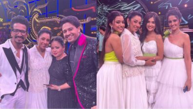 Rupali Ganguly With Bharti Singh, Haarsh Limbachiyaa And Gaurav Khanna On The Sets Of ‘RavivaarWithStarParivaar’ : Check Out