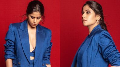 Sai Tamhankar Looked Stunning In The Royal Blue Coat-suit Ensemble: See Pics