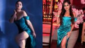 Same Pinch: Rashami Desai And Jannat Zubair Stun In Blue Off-Shoulder Satin Corset Mini Dress, See Pics