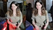 Sara Tendulkar Was Spotted Rocking The Olive Green Dress With Green Tote Bag