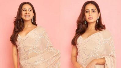 Sargun Mehta Looked Stunning In Little Embellished Baby-Pink Saree: See Pics