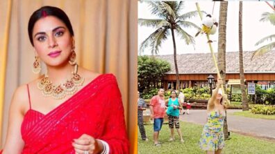 Shraddha Arya is celebrating Janmashtami by breaking ‘Dahi Handi’ in her latest reel