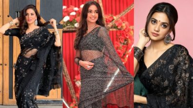 Shruti Sharma, Shraddha Arya, or Mugdha Chapekar: Whose ethnic glam in black shimmer is a show stealer?