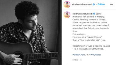 Siddhant Chaturvedi Giving Out His ‘Notes’ In A Monochromatic Look On Social Media: Take A Look