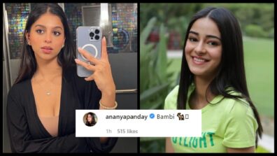 Suhana Khan keeps it sheer in black wrap dress, Ananya Panday calls her ‘Bambi’