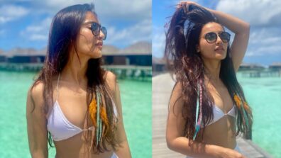 Surbhi Jyoti looks upright stunning in sheer bikini avatar on Maldives beach, pictures inside