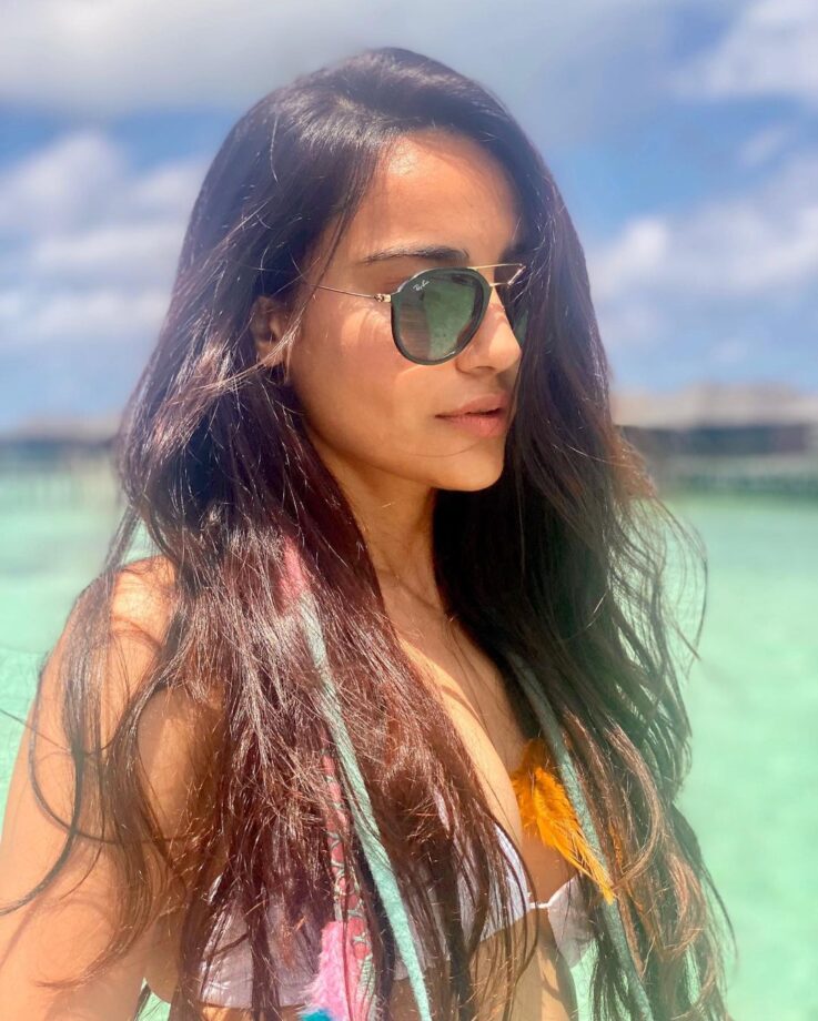 Surbhi Jyoti looks upright stunning in sheer bikini avatar on Maldives beach, pictures inside - 3