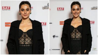 Taapsee Pannu sets internet on fire with ravishing avatar, looks gorgeous in black see-through net outfit with jacket