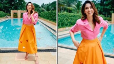 Tamannaah Bhatia sporting playful colors of monsoon and flaunting flawless charm