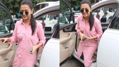 Tejasswi Prakash painted the city pink with her Pink shirt dress