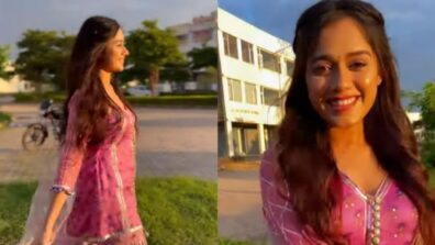 Teri Meri Kahani: Jannat Zubair Rahmani is feeling romantic and happy in pink V-neck lehenga, oozes happy vibes