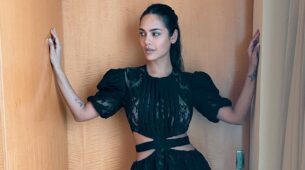The Glam Queen Esha Gupta Stealing The Hearts In Black Netted Onepiece, Looked Stunning