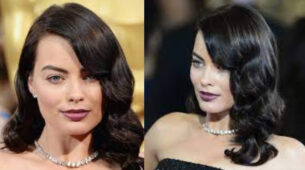 Throwback to Margot Robbie’s black hair era