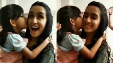 Too cute to handle: Shraddha Kapoor gets uncountable kisses from little girl, actress can’t stop smiling and blushing