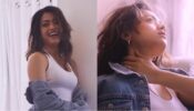 Uff Haye Garmi: Rashmika Mandanna drops denim jacket to flaunt sensuous shoulders in white bralette, see viral video