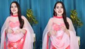 Urfi Javed Sings Song On Occasion Of Ganesh Chaturthi And Looks Lovely In Red Floral Print Dress