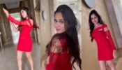 Vibing like fire: Jannat Zubair looks tempting in cutout red bodycon dress, grooves to ‘Melody Roja’