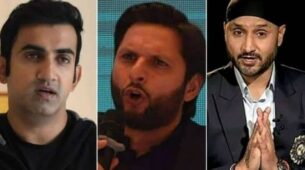 Watch: Harbhajan Singh spotted laughing while Pakistan’s Shahid Afridi mocks Gautam Gambhir on National TV, netizens demand apology