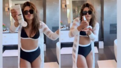 Watch: Priyanka Chopra gives sneak-peek into post pool hair care routine, looks irresistible in black swimsuit