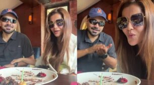 Watch Video: Rubina Dilaik and Abhinav Shukla get heart-warming greetings at expensive restaurant