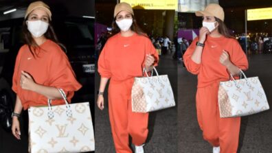 With a sweatsuit worn with a Louis Vuitton tote bag, Parineeti Chopra nailed the airport look