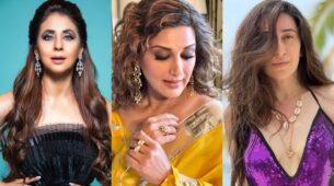 90s Bollywood: Karisma Kapoor, and Urmila Matondkar give us a glimpse of western wear, and Sonali Bendre makes us fall for her ethnic saree
