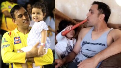 Adorable and fun moments of M S Dhoni with his beautiful daughter Ziva