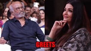 Aishwarya Rai Bachchan touches Rajinikanth’s feet and hugs him at Ponniyin Selvan trailer launch