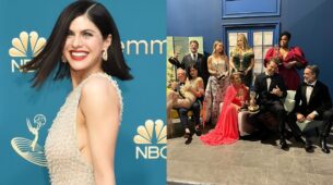 Alexandra Daddario Dazzles In A  Sheer Pearl-Covered Dress Alongside Husband Andrew Form, Take A Look