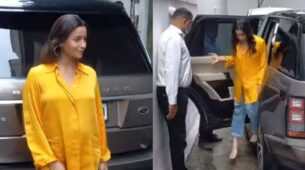 Alia Bhatt hides baby bump in baggy yellow overstretched shirt and denim jeans, take a look
