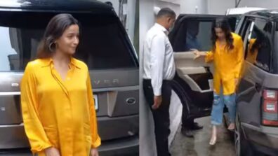 Alia Bhatt hides baby bump in baggy yellow overstretched shirt and denim jeans, take a look