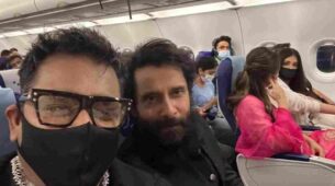 AR Rahman Shares Flight Selfie With Ponniyin Selvan I actors Vikram, Aishwarya Rai Bachchan, And Trisha Krishnan