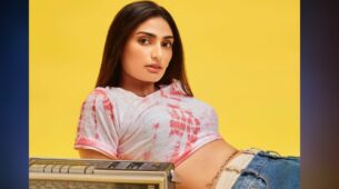 Athiya Shetty Looks Smoking Hot In Pink Tie-Dye Crop Top With Denim Jeans, Flaunting Her Belly Curve