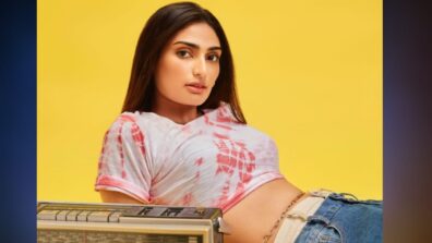 Athiya Shetty Looks Smoking Hot In Pink Tie-Dye Crop Top With Denim Jeans, Flaunting Her Belly Curve