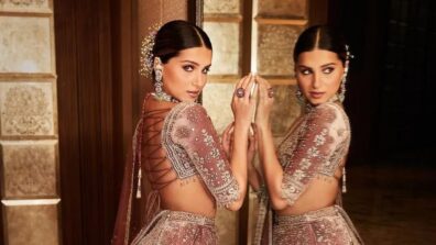 Tara Sutaria Gives Us Bridal Fashion Goals In Embellished Pink Lehenga