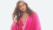 “Baby On Board” Alia Bhatt Looks Glamorous In Pink Sharara Suit With Heavy Earrings