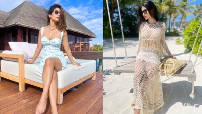 Beach Saga: Mouni Roy and Hina Khan are bold beauties in these cheeky outfits