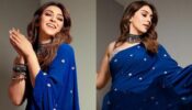 Beauty in Blue: Hansika Motwani looks dreamy in royal ruffle saree, see pics