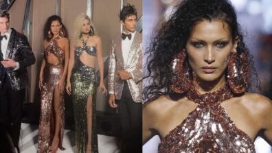 Bella Hadid And Gigi Hadid Look Astonishing In Glittery Outfits As They Walk The Ramp For Tom Ford At New York Fashion Week