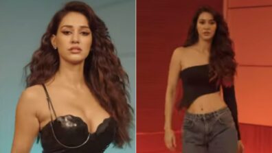 B*ld Video: Disha Patani takes over internet by storm in black plunging neckline outfit, asks, “do you love me?”