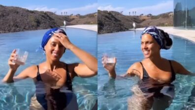 Check Out: Alicia Keys Says “Cheers” To Swizz Beatz On 10th Anniversary Of ‘Girl On Fire’ In A Black Swimsuit