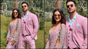 Couple Goals: Jasmin Bhasin and Aly Goni melt internet together with ‘lavender vogue goals’, see cute moment