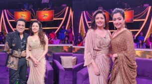 DID Supermoms: Bhagyashree caught candid with Rashmika Mandanna, Govinda, Neena Gupta and others on sets, see pics