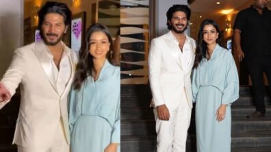 Dulquer Salmaan Poses With Wife Amal Sufiya At The Special Screening Of Chup: Revenge Of The Artist