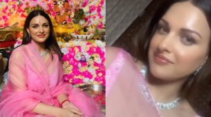 Ethnic Queen: Himanshi Khurana Seeks Blessings Of Lord Ganesha In Pink Attire